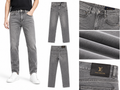 Men's Vintage Grey Washed Straight Fit Denim Jeans