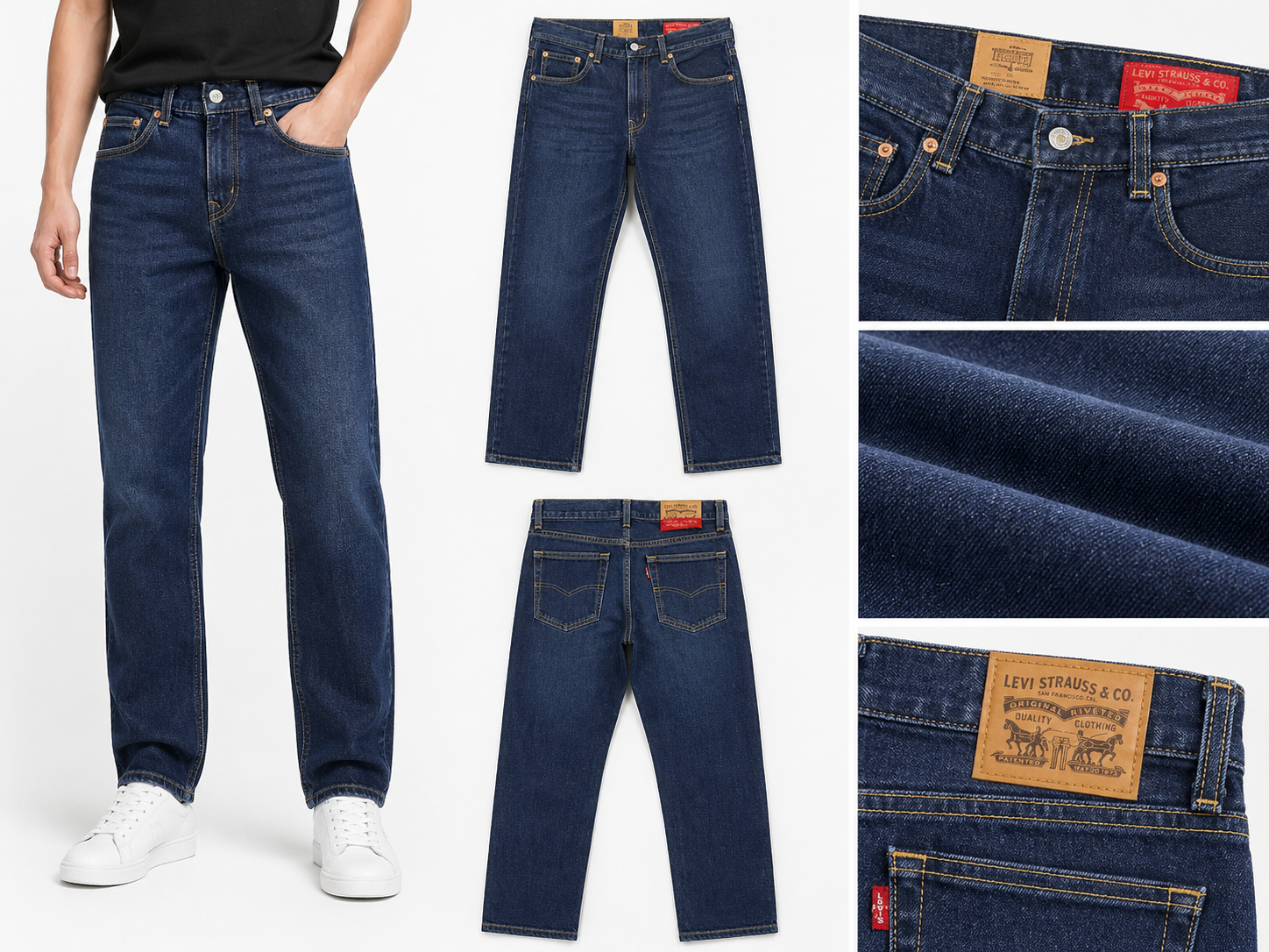 Men's Dark Indigo Straight Fit Denim Jeans