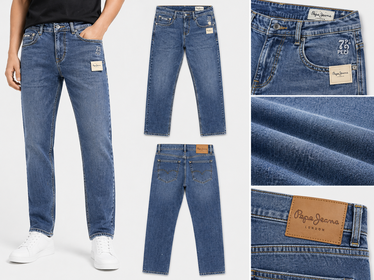 Men's Classic Blue Straight Fit Denim Jeans