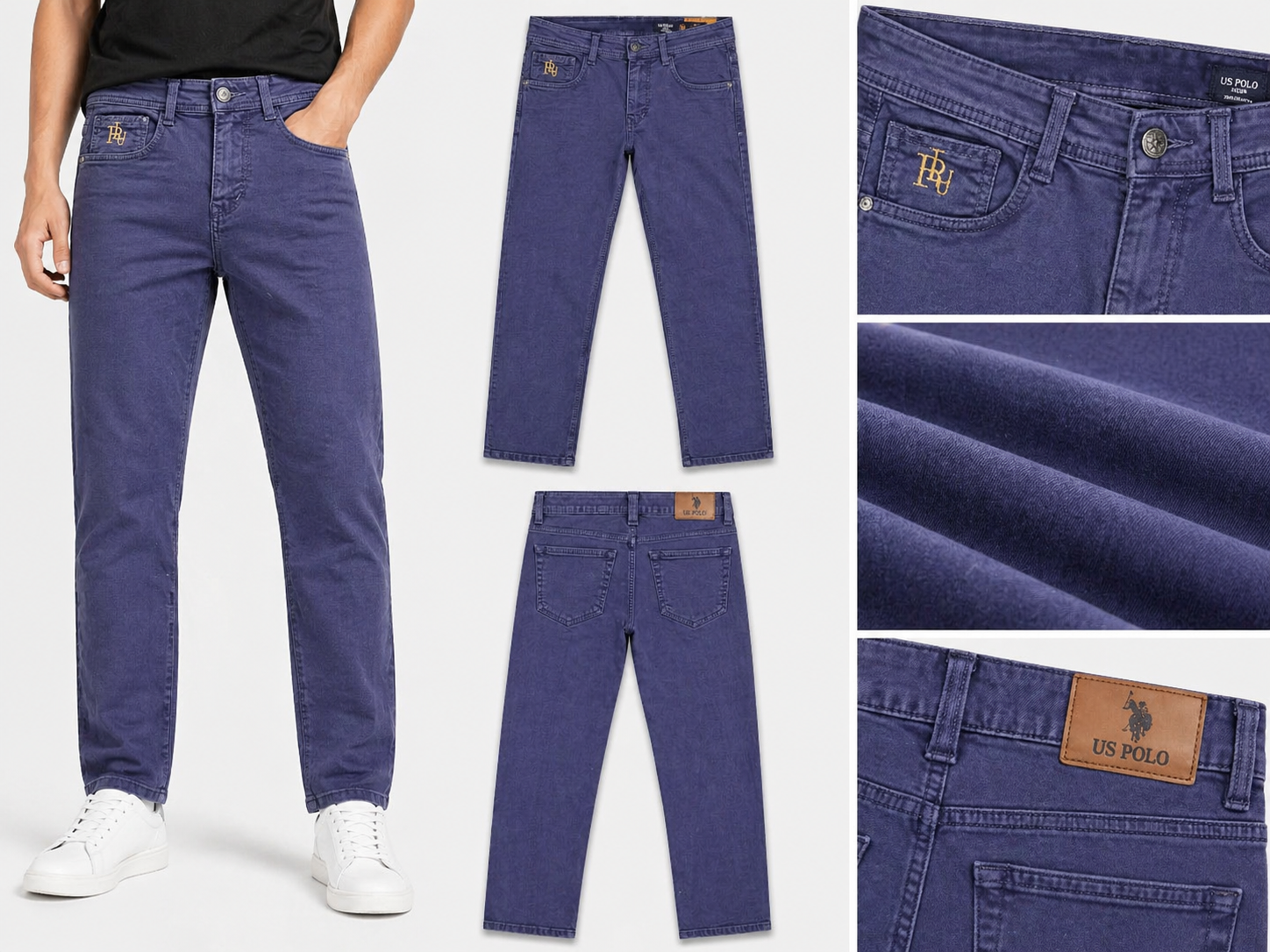 Men's Premium Indigo Blue Casual Trousers