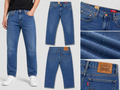 `Men's Classic Blue Straight Fit Denim Jeans