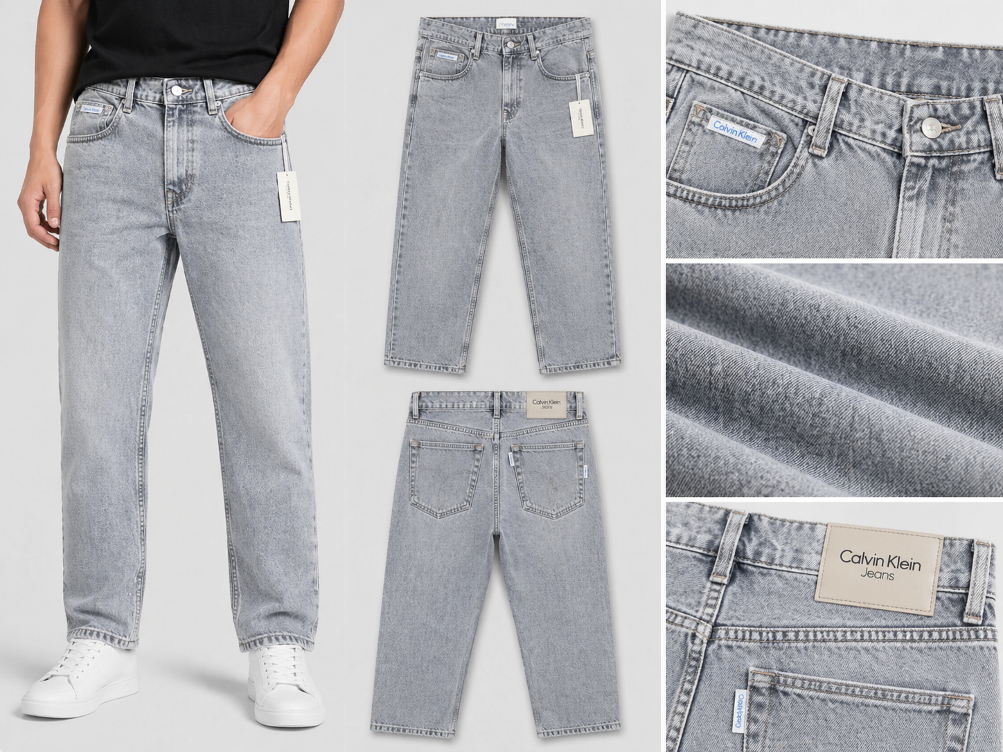 Men's Ice Grey Washed Denim Jeans