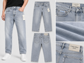 Men's Light Blue Washed Denim Jeans