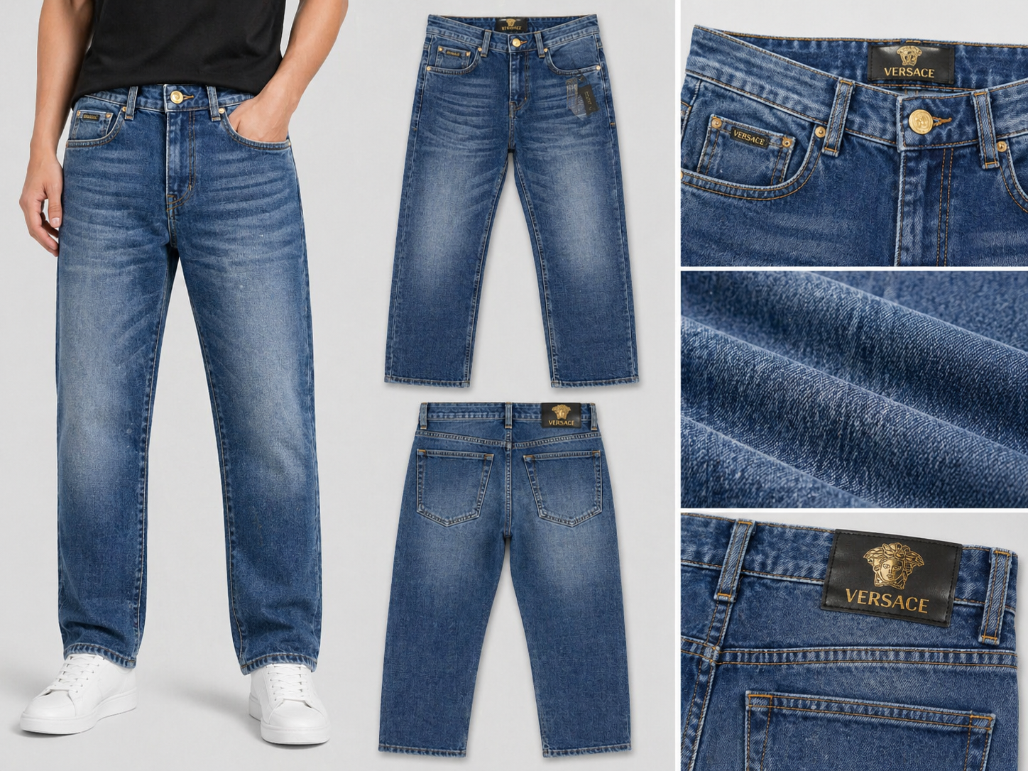 Men's Premium Blue Washed Denim Jeans