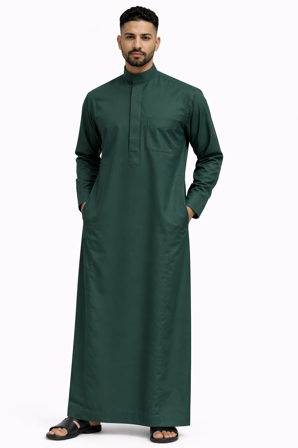 Al-Khatib Round Collar Elegant Thobe for Men – Comfortable Fit – Traditional Wear