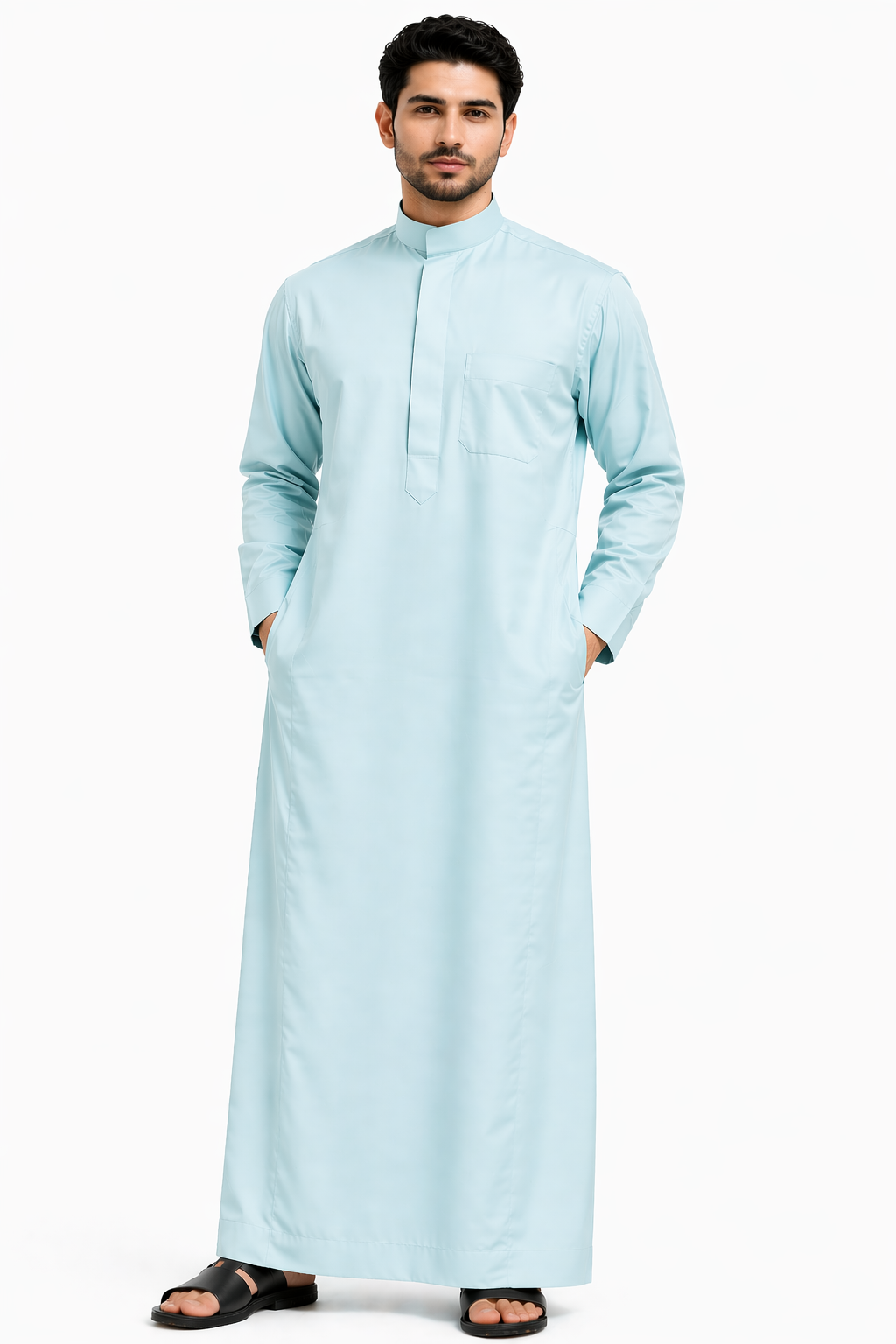 Drosh Round collar Elegant Thobe for Men - Comfortable Fit - Traditional Style