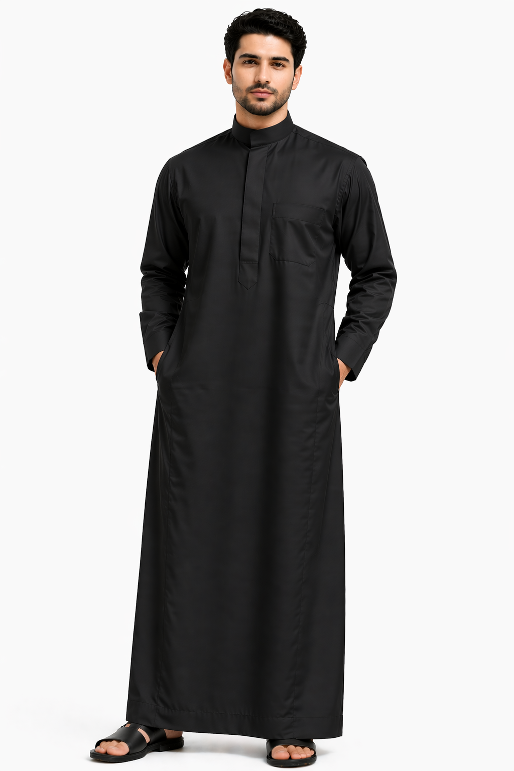Drosh Round collar Elegant Thobe for Men - Comfortable Fit - Traditional Style