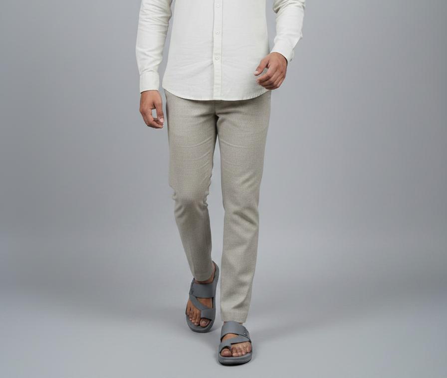 Premium Grey Arabic Sandals for Men – Modern Comfort Slip-On Footwear