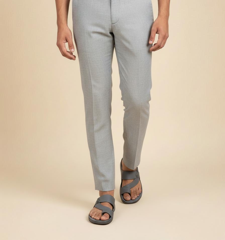 Premium Grey Arabic Sandals for Men – Lightweight Comfort Slip-On
